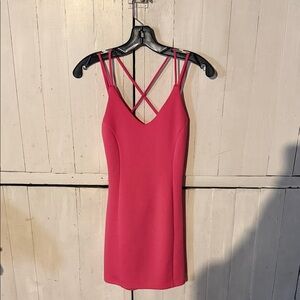 Elegant Pink Strappy Dress